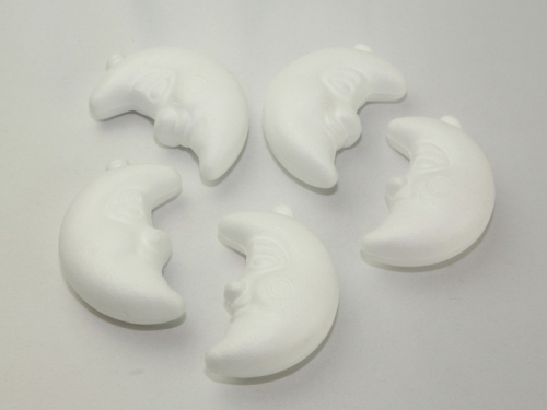 Polystyrene Hanging Moon White