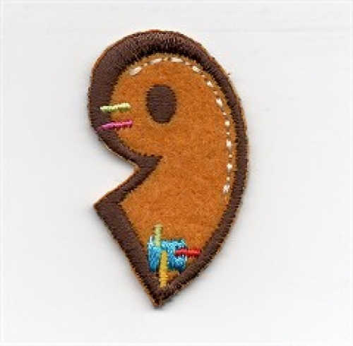 Number Patch Motif Assorted Colours: Number 9