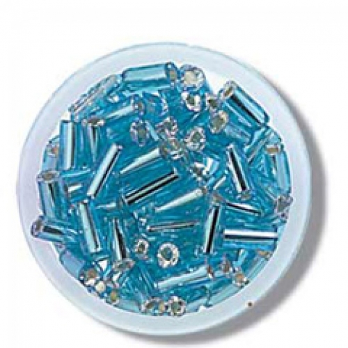 Trimits Glass Bugle Beads (Value Pack of 5) Ice Blue
