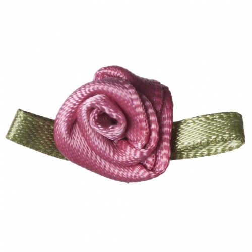 Gutermann Satin Ribbon Roses Mid Pink