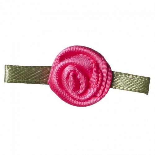 Gutermann Satin Ribbon Roses Hot Pink
