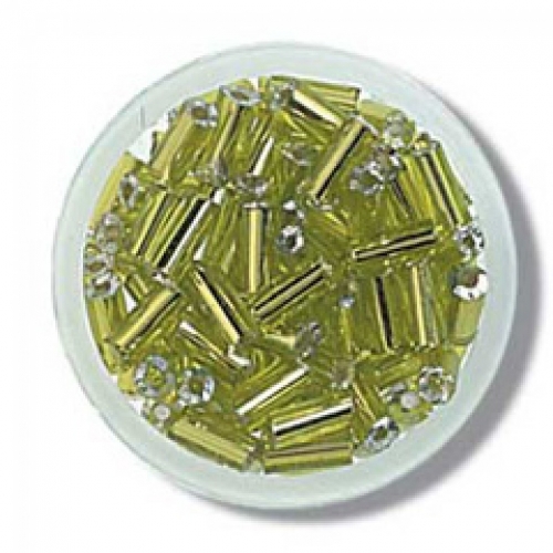 Trimits Glass Bugle Beads Bulk Pack (Value Pack of 3) Light Green