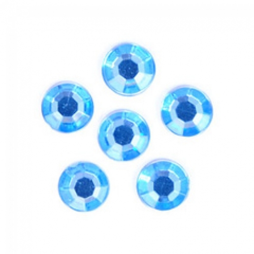 Trimits Round Stick On Diamantes Blue