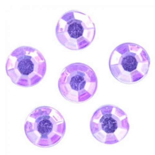 Trimits Round Stick On Diamantes Lilac
