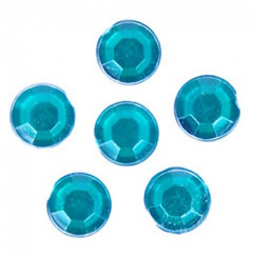 Trimits Round Stick On Diamantes Green