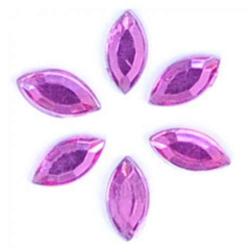 Trimits Oval Stick On Diamantes Cerise