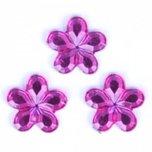 Trimits Flower Stick On Diamantes Cerise