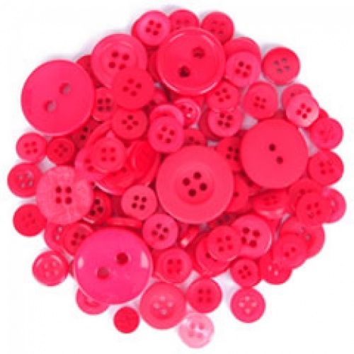Trimits Assorted Buttons for Crafts (Value Pack 5 x 50g Bags) Burgundy