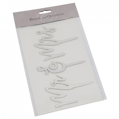 Mr & Mrs Cake Topper White