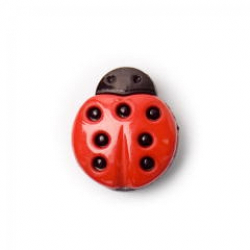 Crendon Ladybird Shank Buttons Red/Black