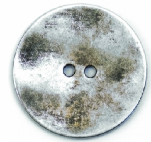 Crendon Round Metal Buttons Silver