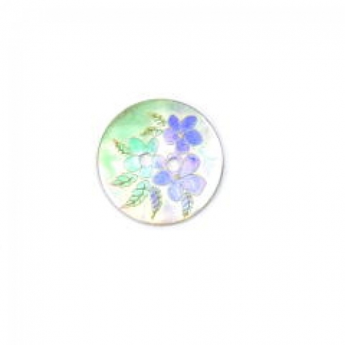 Crendon Round Floral Buttons Lilac/Pearl