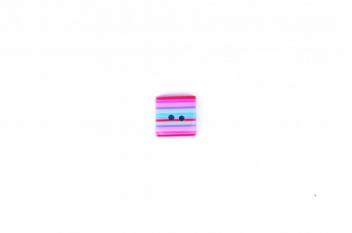 Crendon Square Stripy Buttons Pink Multi