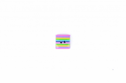 Crendon Square Stripy Buttons Yellow Multi