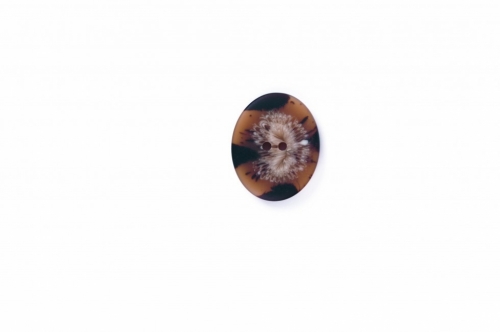 Crendon Oval Plastic Buttons Brown