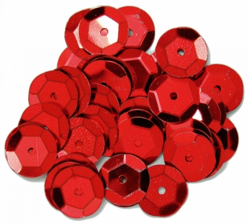 Craft Factory Round Cup Sequins Red