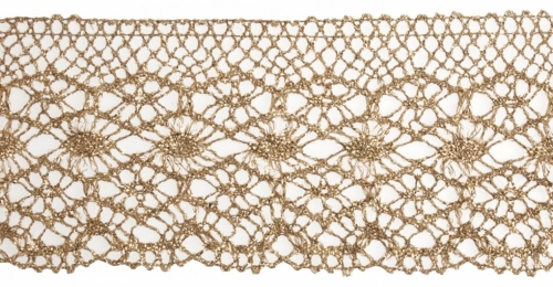 Essential Trimmings Metallic Lace Trim Bright Gold