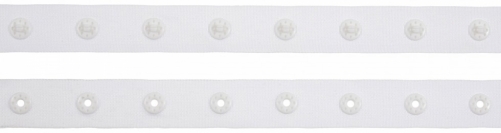 Press Fastener Snap Tape White