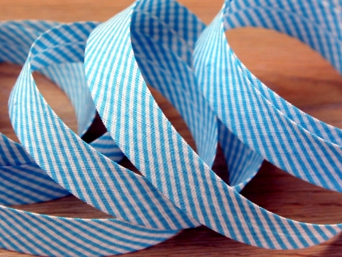 Essential Trimmings Stripe Bias Binding Tape Turquoise
