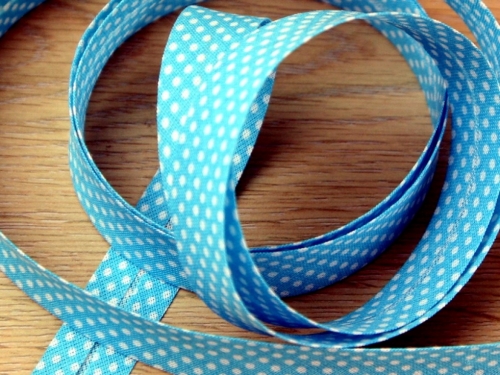 Essential Trimmings Dotty Bias Binding Tape (Value Roll) Turquoise