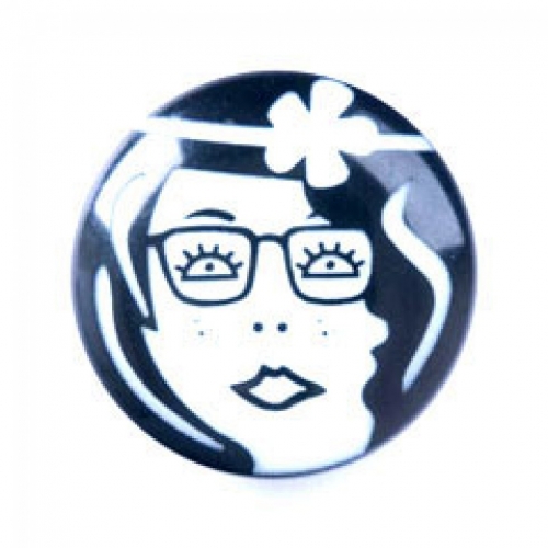 Trimits Art Deco Face Buttons Black & White