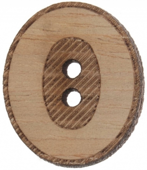 Trimits Wood Number Buttons (Value Pack) Natural Number 0