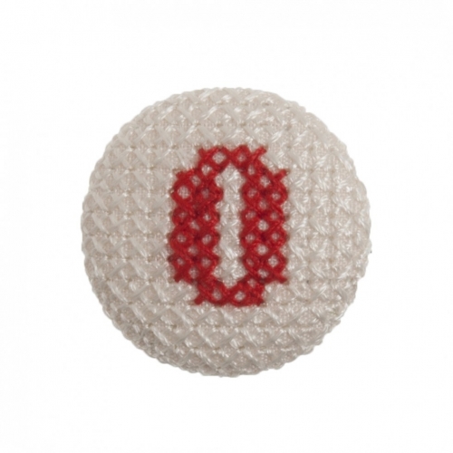 Trimits Cross Stitch Alphabet Buttons Red on White Letter O