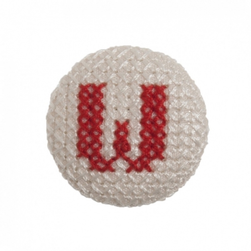 Trimits Cross Stitch Alphabet Buttons Red on White Letter W