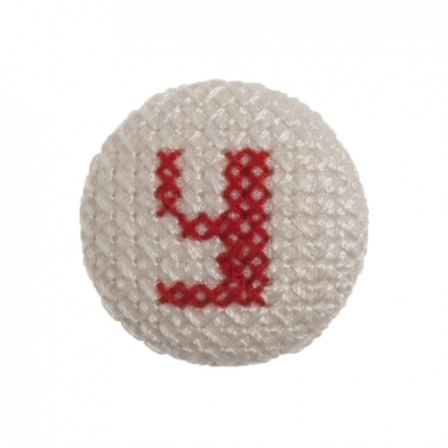 Trimits Cross Stitch Alphabet Buttons Red on White Letter Y