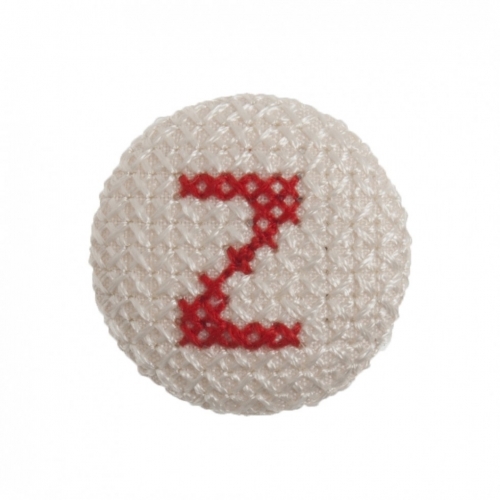 Trimits Cross Stitch Alphabet Buttons Red on White Letter Z