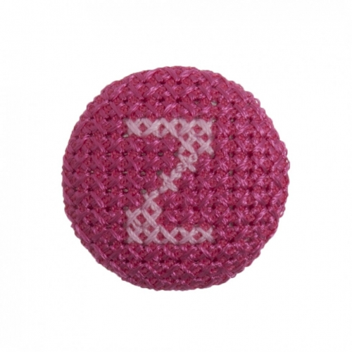 Trimits Cross Stitch Alphabet Buttons Pink on Fuchsia Letter Z