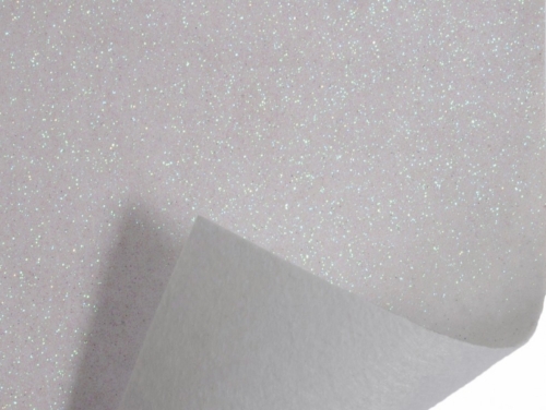 Minerva Core Range Glitter Felt Fabric Sheets (Value Pack) White