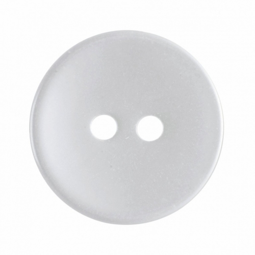 Hemline Round Basic Buttons White