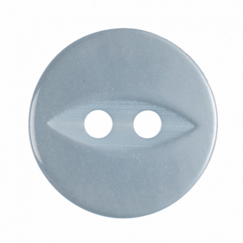 Hemline Round Fish Eye Buttons Baby Blue