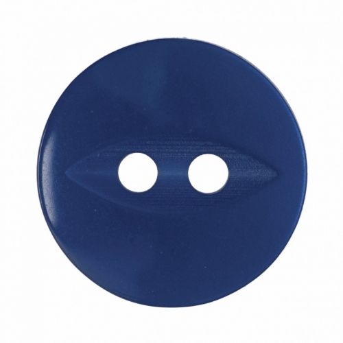 Hemline Round Fish Eye Buttons Royal Blue