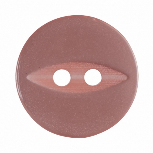 Hemline Round Fish Eye Buttons Pink