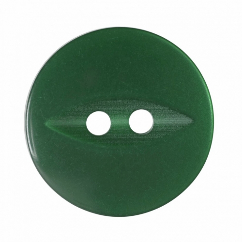 Hemline Round Fish Eye Buttons Emerald