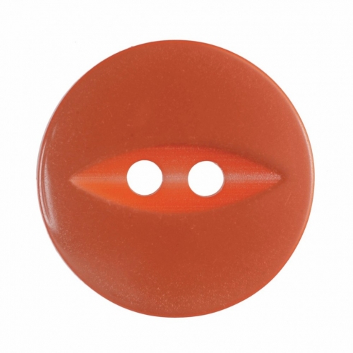 Hemline Round Fish Eye Buttons Orange