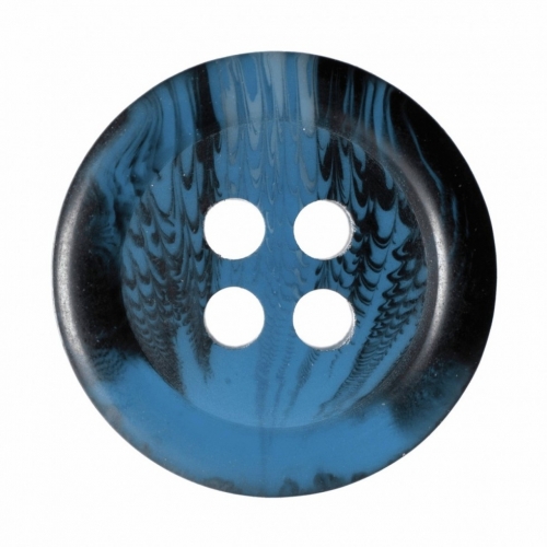 Hemline Tortoise Shell Buttons Blue