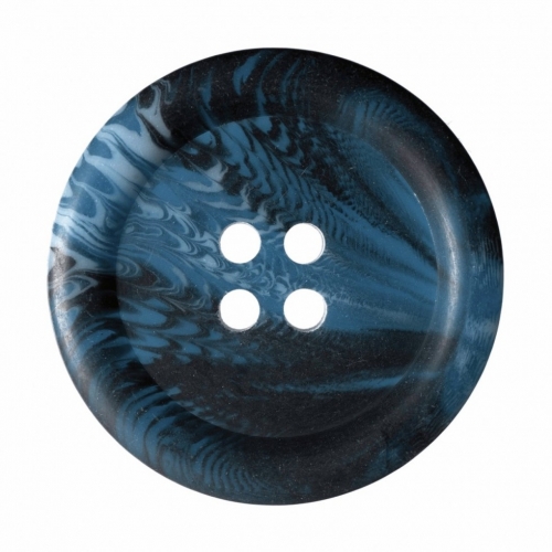Hemline Tortoise Shell Buttons Blue