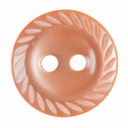 Hemline Round Shirt Buttons Orange