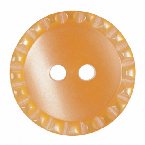 Hemline Round Shirt Buttons Orange