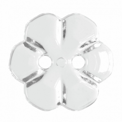 Hemline Plastic Flower Buttons Black
