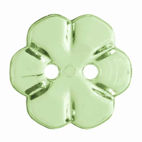 Hemline Plastic Flower Buttons Emerald