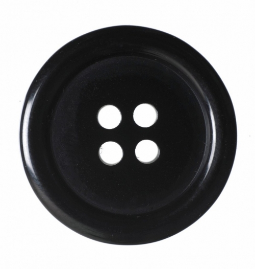 Hemline Round Plastic Buttons Black