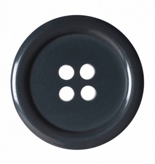 Hemline Round Plastic Buttons Dark Grey