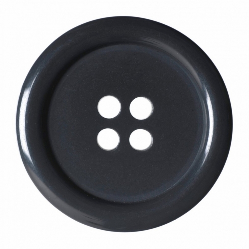 Hemline Round Plastic Buttons Dark Grey
