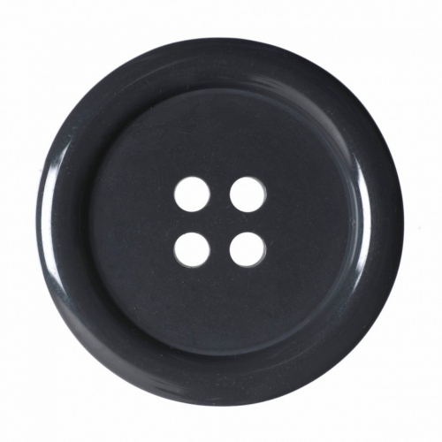 Hemline Round Plastic Buttons Dark Grey