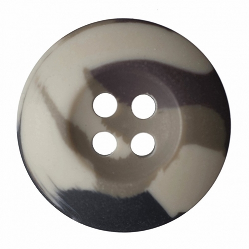 Hemline Round Camouflage Buttons Green
