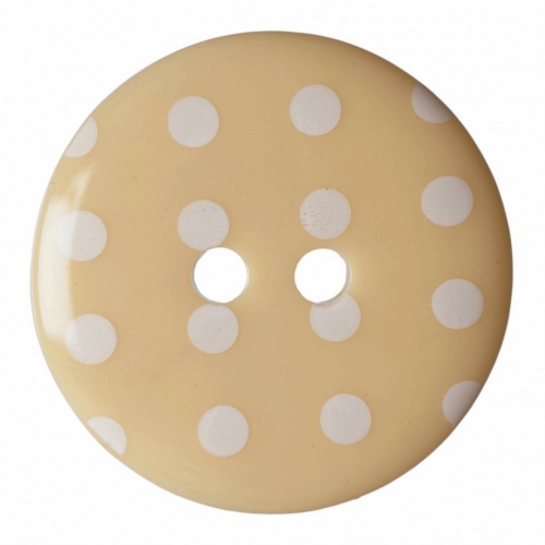 Hemline Polka Dot Buttons Cream